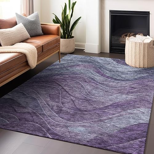 Addison Rugs Chantille ACN1700 Purple 5' x 7'6" Indoor/Outdoor, Machine Washable, Easy Clean, Non Shedding, Bedroom, Living Room, Dining Room, Kitchen, Patio Rug - Amazon deal for $114.74