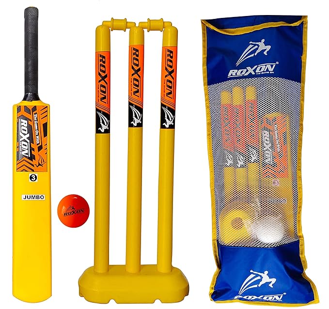 Buy ROXON Hard Plastic Cricket Kit(1 Piece Cricket Bat, 3 Piece Plastic