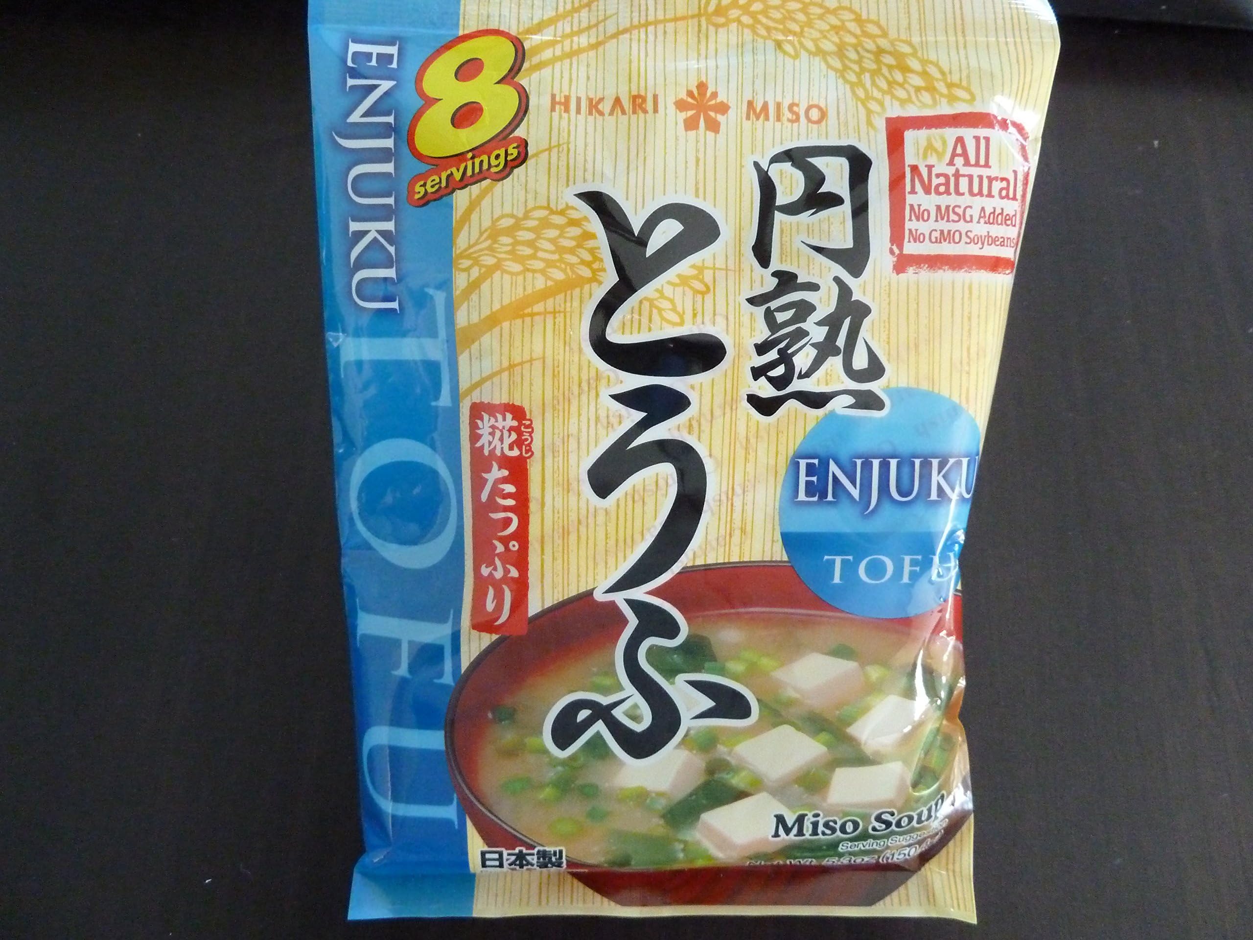 Enjuku Miso Soup - All Natural - No MSG - No GMO (8 Servings Package) (Tofu - 3 Pack)