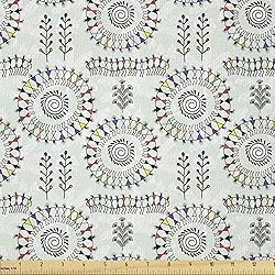 Ambesonne African Fabric by The Yard, Old Art with