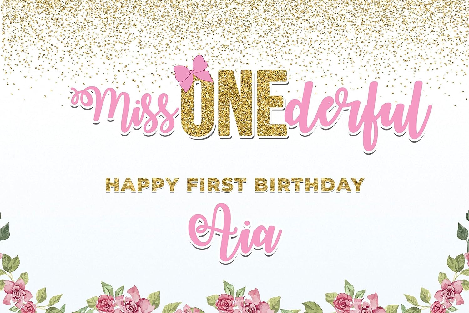 Amazon Com Miss Onederful 1st Birthday Banner Kids Birthday
