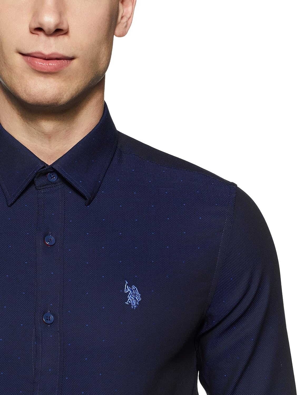 us polo association men's checkered regular fit formal shirt