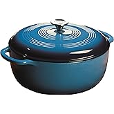 Lodge Essential Enamel Cast Iron Dutch Oven with Lid - Oven-Safe Enamel Cookware up to 500° F - Heat-Retaining Braising & Roa