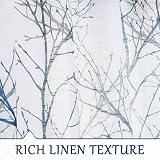 Fmfunctex Blue Semi Sheer Curtains 72in Drop 2 Panels Tree Branch Linen Textured view 3