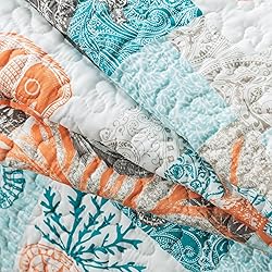 HoneiLife Quilt Set Queen Size - 3 Pieces Nautical