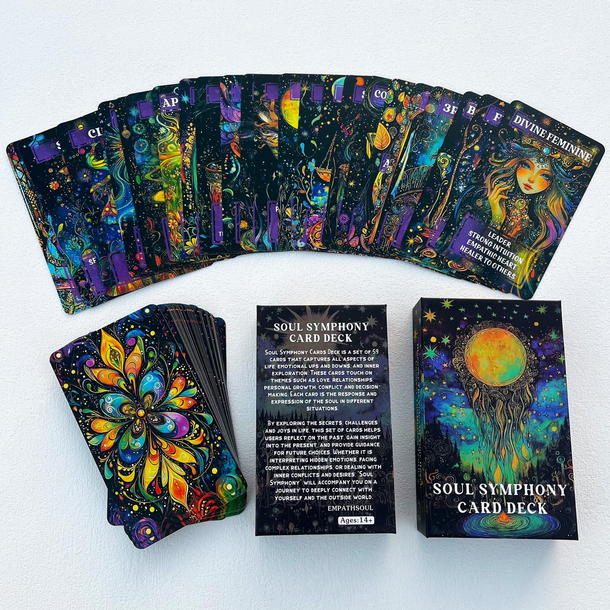 GZXINKE Love Oracle Deck, Twin Flame Tarot Cards, Mystic Love Oracle Cards for Soul Connections, Romance and Healing Oracle Cards for Beginners
