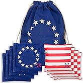 Professional Cornhole Bags - Set of 8 Regulation All Weather Double Sided - Sticky Side/Slick Side Bean Bags for Pro Corn Hole Game