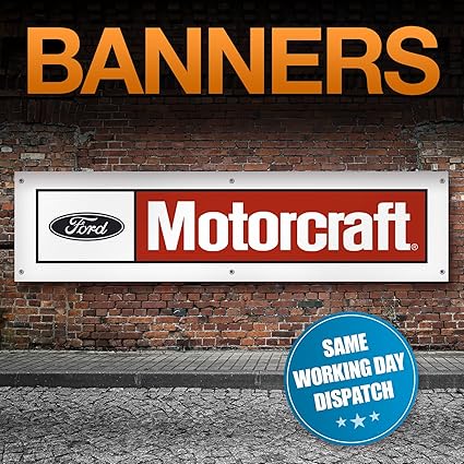 Large 2400mm X 615mm Signs247 Za188 Ford Motorcraft Logo Banner