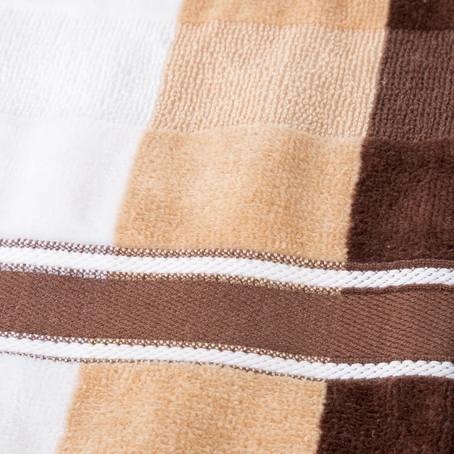 Lavish Home 100% Cotton Oakville Velour 6 Piece Towel Set-Chocolate: Home & Kitchen