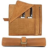 ELIZO Leather Knife Roll Bag Professional Chef