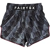 Fairtex Slim Cut Muay Thai Boxing Shorts | Premium satin fabric featuring custom thematic graphics. Elastic waistband with drawstring delivers a secure training fit