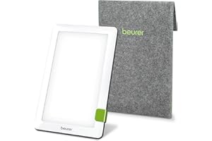 Beurer TL30 Portable Daylight Lamp- UV-Free 10,000 Lux LED Bright White Light Therapy for Home, Travel, & Office Lighting