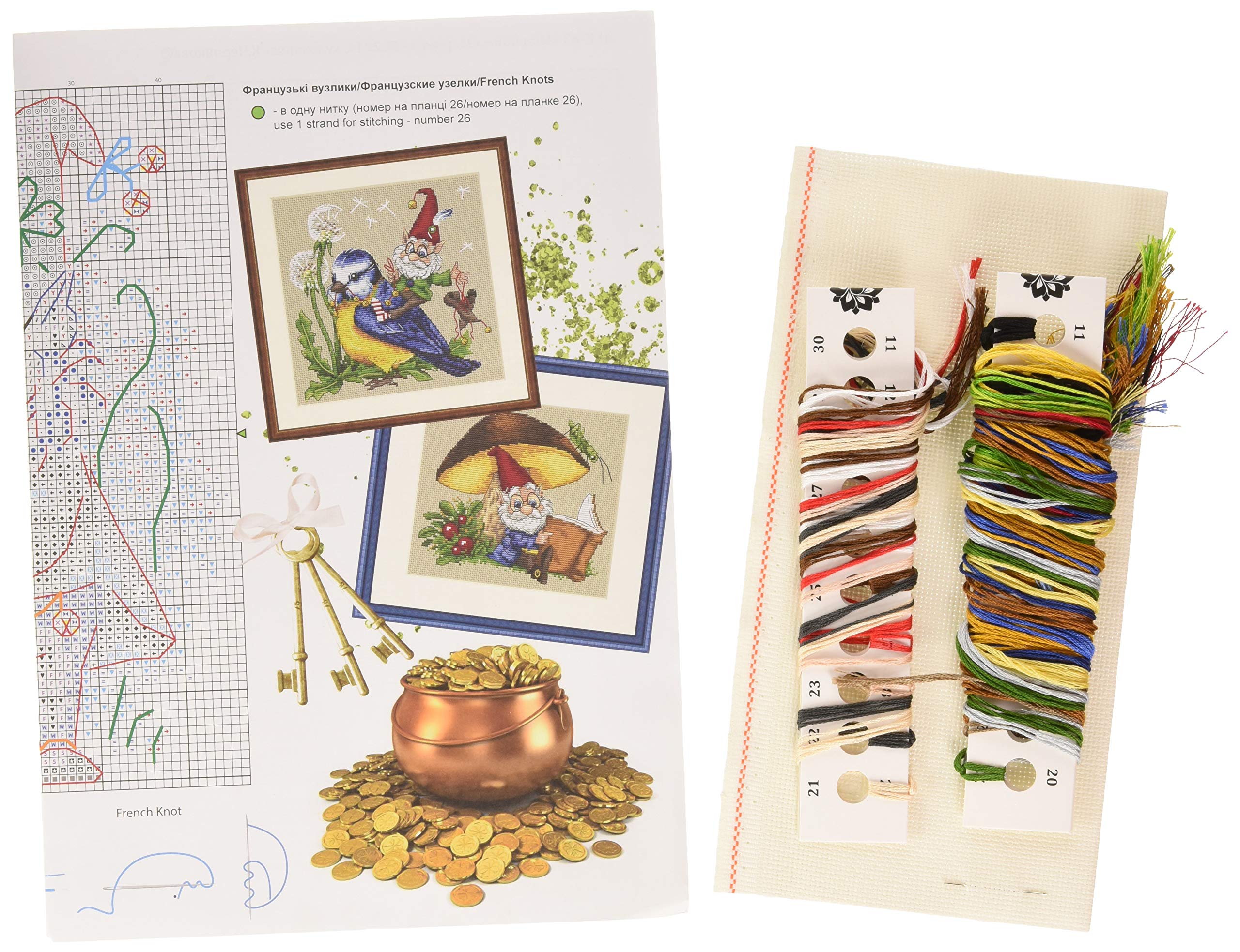 Merejka K-63 Million Counted Cross Stitch Kit, Cotton, Multi-Colour, 14 x 15 cm