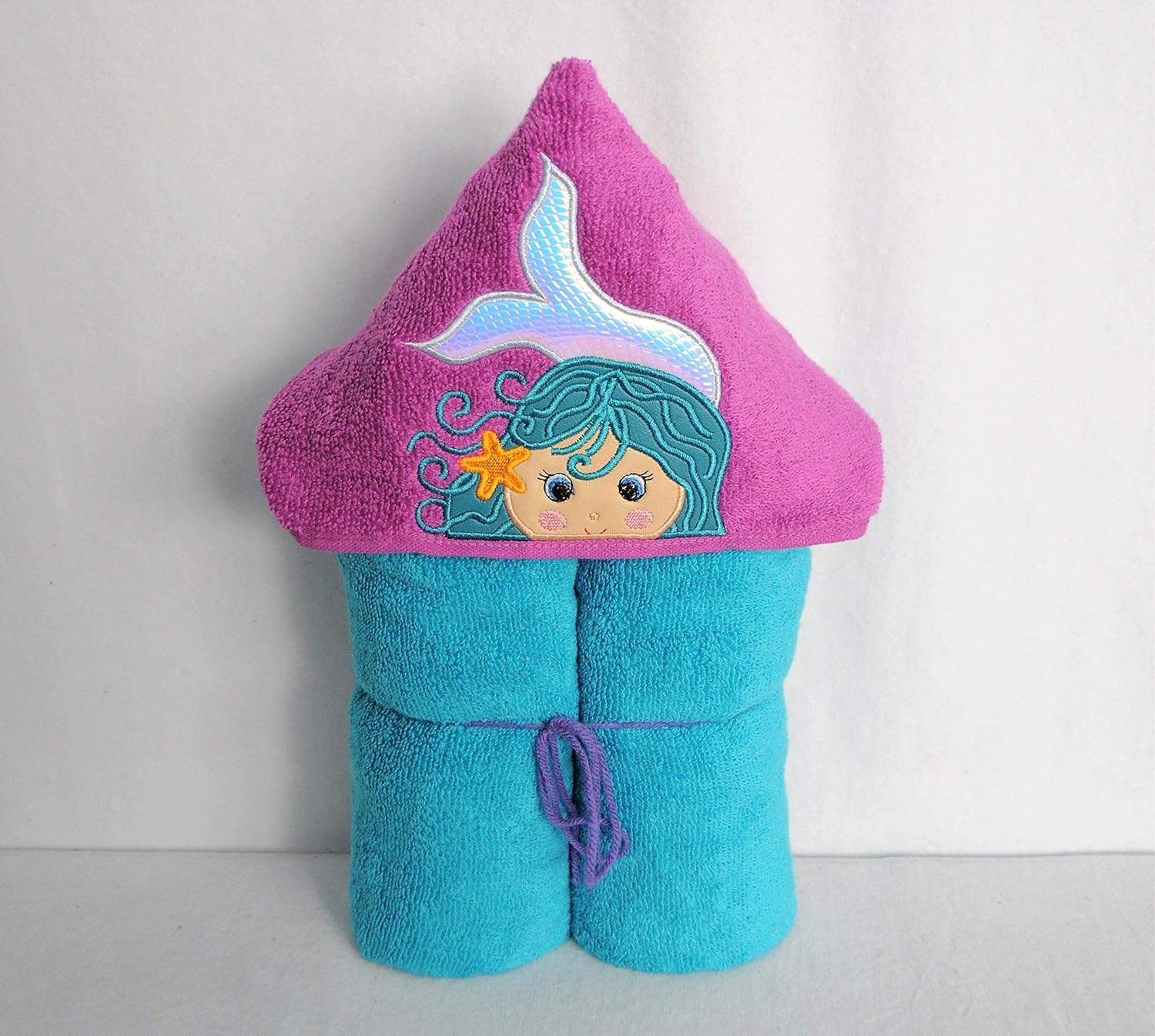 Mermaid Girl Hooded Bath Towel Baby, Child, Tween Handmade