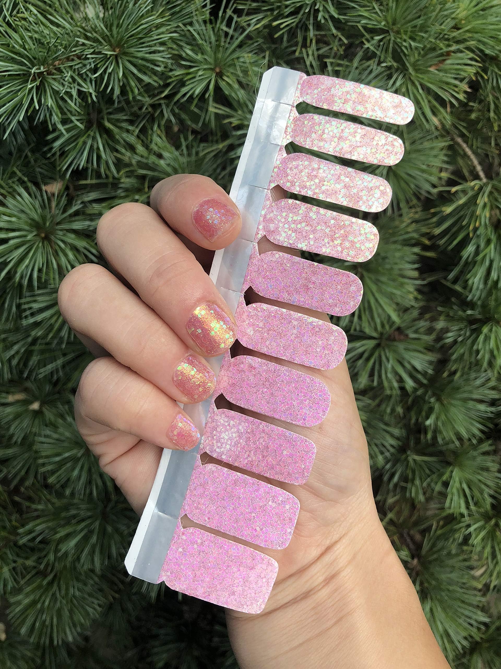 LIHI Color Lab EXTRE ADHESION 22PCS (2 trial samples)Nail Art Transfer Decals Sticker DIY Nail Polish Strips ,Nail Wraps, Nail Patch, 100% Real Nail polish sheets applique for Manicure, Wedding, Party, TaoYao