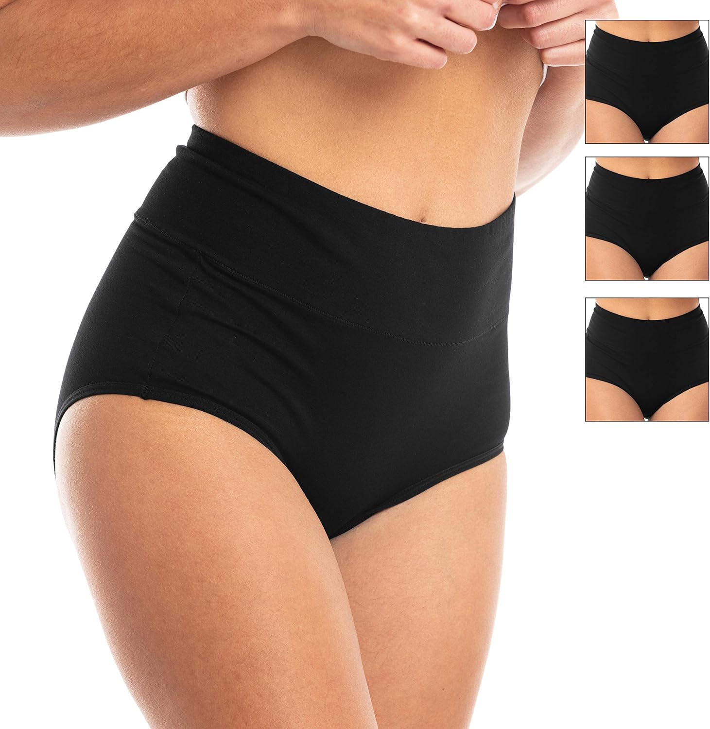 Satini High Waist Cotton Full Coverage Soft Seamless Breathable Comfort