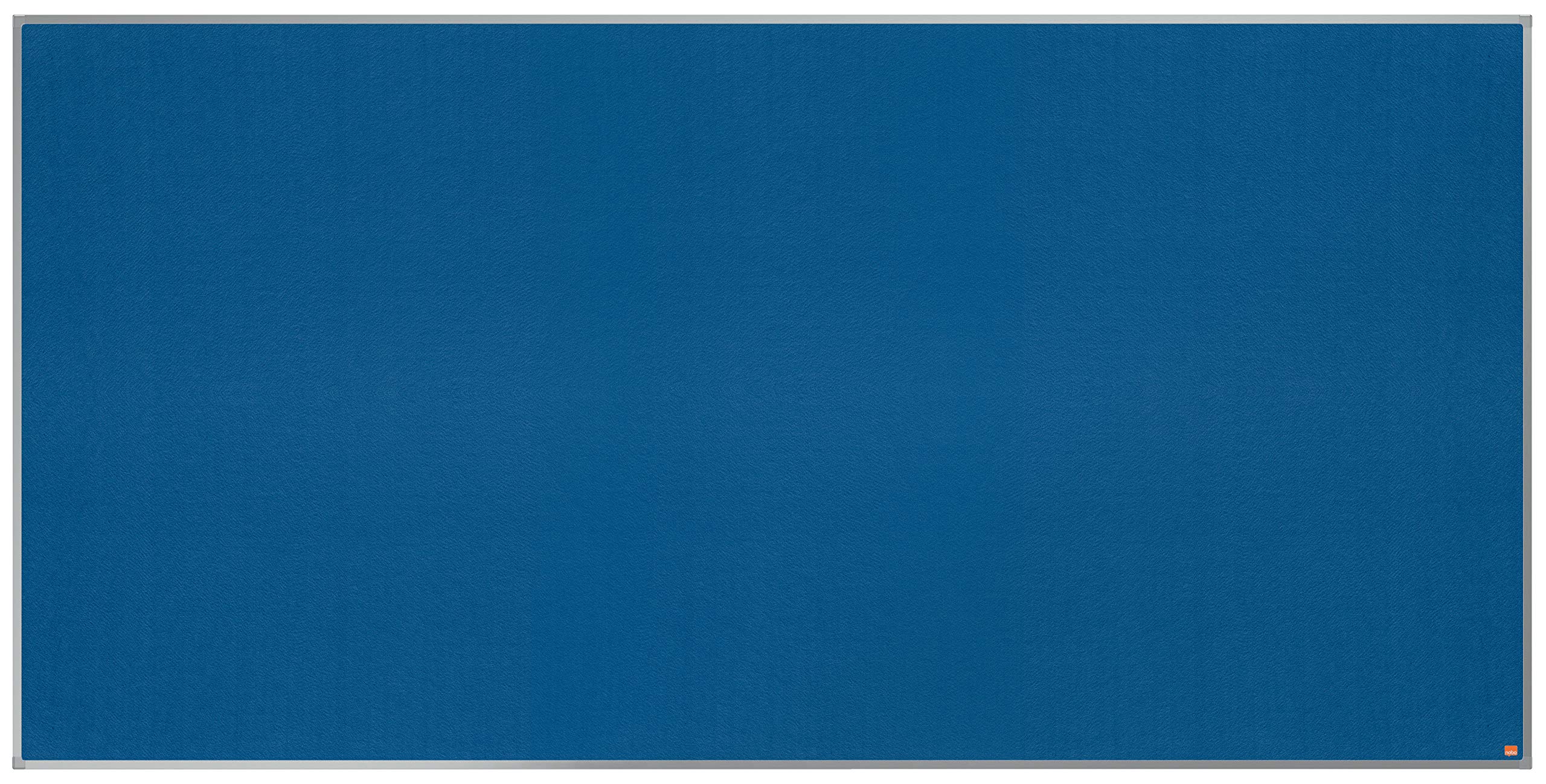Nobo Felt Noticeboard, 2400 x 1200 mm, Aluminium Trim, Corner Wall Mounting, Essence Range, Blue, 1915439 — image 1