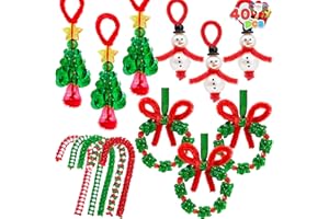 JOYIN Christmas Beaded Ornament Craft, Make Up to 40 Hanging Ornaments of Snowman, Christmas Tree, Candy Canes, and Wreaths for DIY Craft, Xmas Gift Holiday Party, Indoor Decoration（Age 14+）