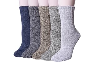 Loritta Wool Socks for Women Warm Winter Socks Knit Crew Calf Hiking Boot Sock Stocking Stuffers Gifts