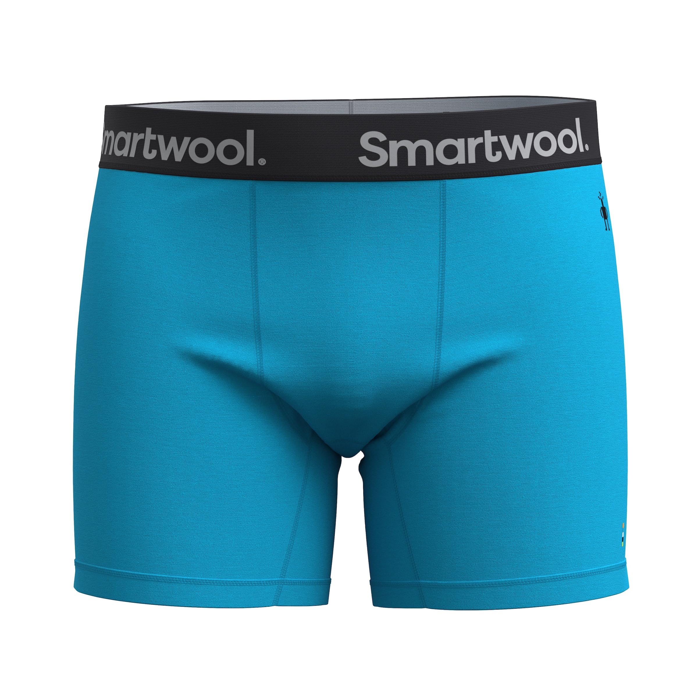 Photo 1 of *BLACK* Smartwool Men's Active Boxer Brief Boxed, Breathable Merino Wool Boxer Briefs for Everyday - Pool Blue - X-Large