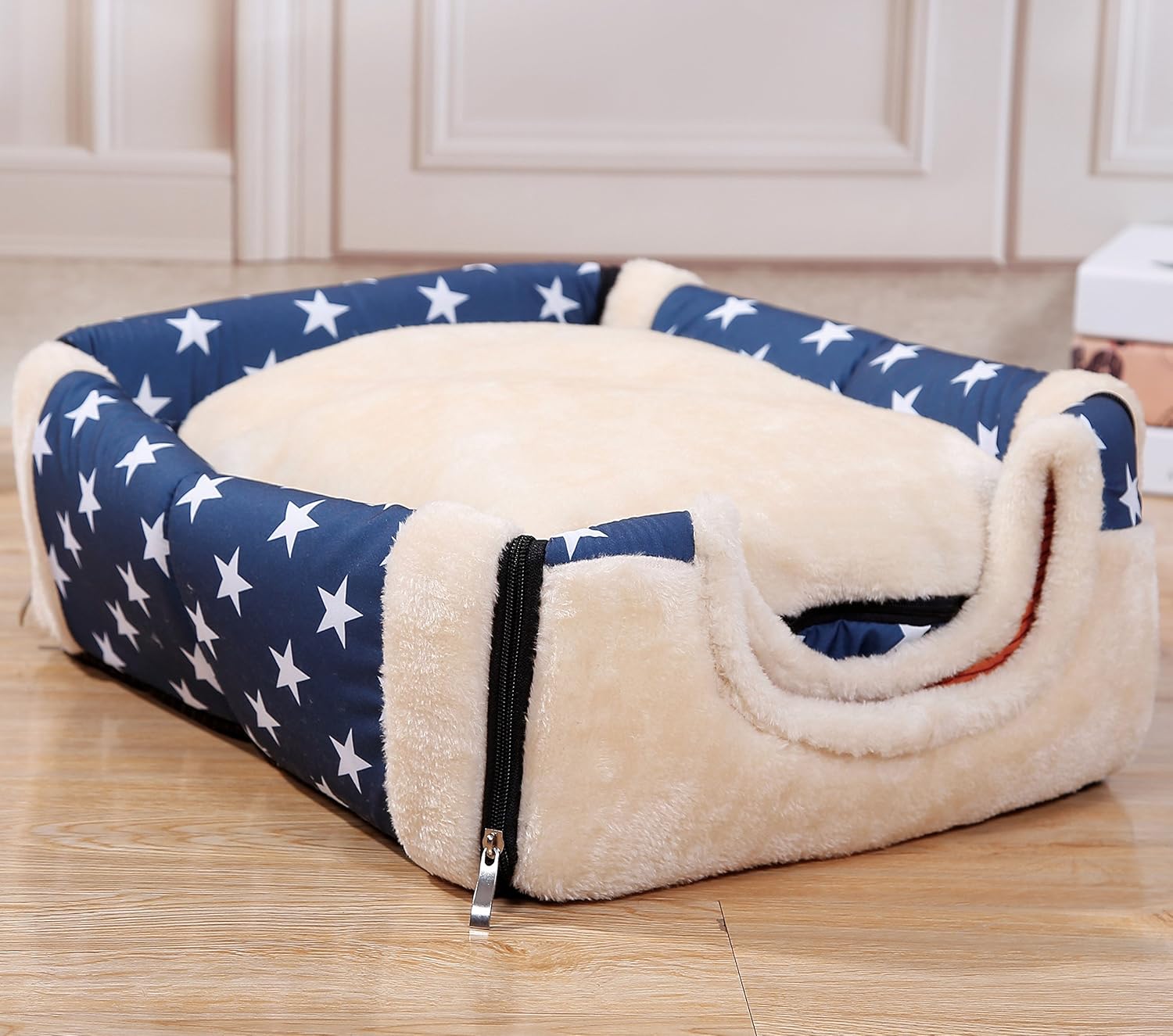 ANPPEX Igloo Dog House, Portable Cat Igloo Bed with Removable Cushion