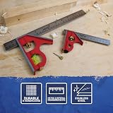 Faithfull Combination Square Twin Pack 150mm 300mm Measuring Layout Tools view 5