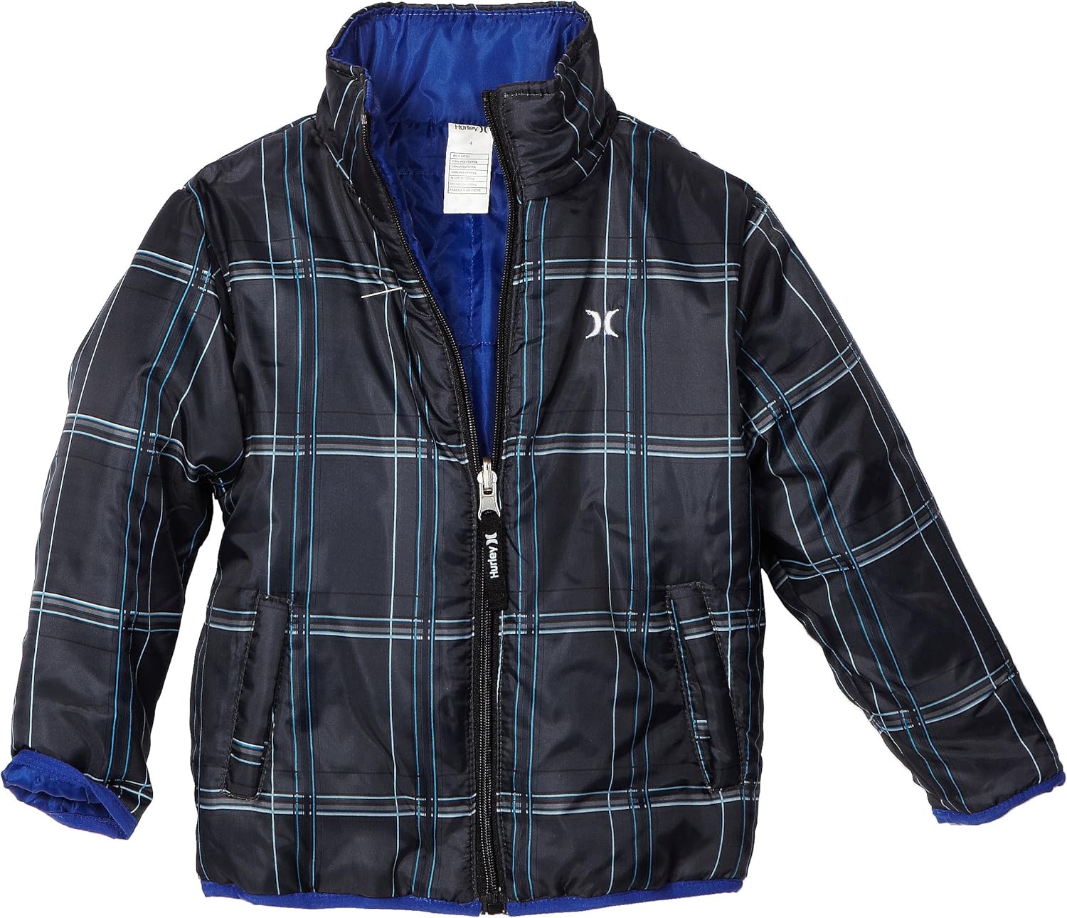Hurley Little Boys' Reversible Jacket, Hematite, 6
