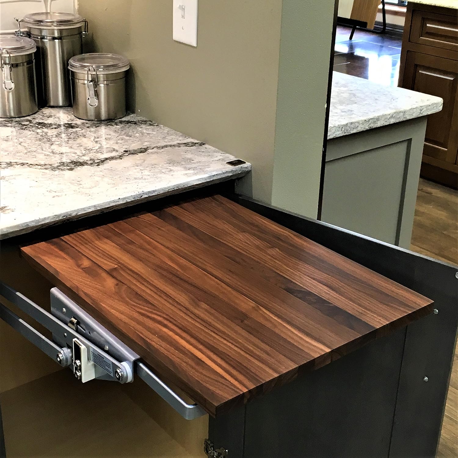 Full Height Base Cabinet Heavy Duty Mixer Lift Bundle Of 2 Items Includes A 3 4 X 12 X 19 Shelf Platform For 18 Width Base Cabinet Walnut Butcher Block Rev A Shelf Trimmable Ras Ml Hdcr