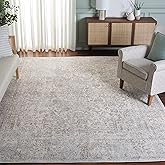 SAFAVIEH Area Rug 9x12 - Evoke Collection - Large - Ivory & Taupe, Distressed Design, Non-Shedding & Easy to Clean, Ideal for Living Room, Bedroom, Dining Space (EVK256E)
