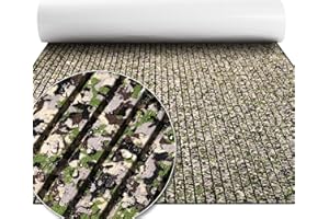 FOCEAN Boat Flooring EVA Foam Boat Decking Marine Flooring Camo Self-Adhesive Diamand Pattern Marine Mats for Boats Yacht Kayak RV 94.5"x15.7", Jungle Camo