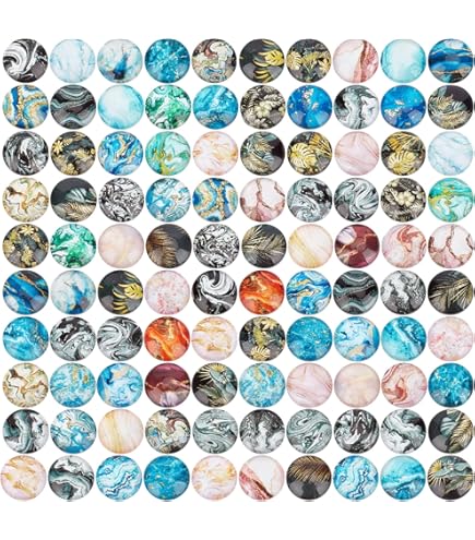 Lot 40 Autocollants époxy Cabochons 25mm – Transparents – Pour Bouchons De Bouteille, Bijoux, Bricolage