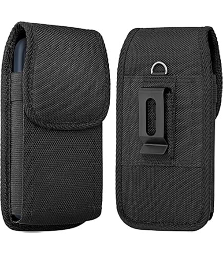 Amazon.com: Reiko Vertical Black Case, Extra Large Rugged Pouch Holster  Nylon Metal Belt Clip Fits [iPhone 6 6S 7 8 X (4.7'') & Samsung S5 S6 S7  S8] With Waterproof/Defender/Thick Heavy Duty