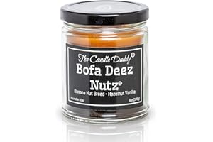 THE CANDLE DADDY Bofa Deez Nutz- Funny- Banana Nut Bread n Hazelnut Vanilla- Scented Candle- Double Pour- 6 Ounce- 40 Hour Burn Time