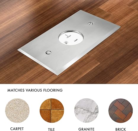 Hubbell Raco 6299 Round Floor Box Cover Kit Non Metallic Two Lift Lids Gray Electrical Boxes Amazon Com