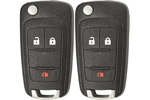 Keyless2Go Replacement for Keyless Remote 3 Button Flip Car Key Fob for OHT01060512 (2 Pack)