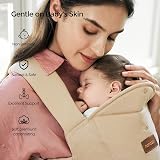 Momcozy Newborn Carrier 0-12M 3.2-11.3kg Cotton Khaki Waist 64-127cm view 4