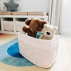 OrganiHaus Set of 3 Rainbow Stiches Woven Storage