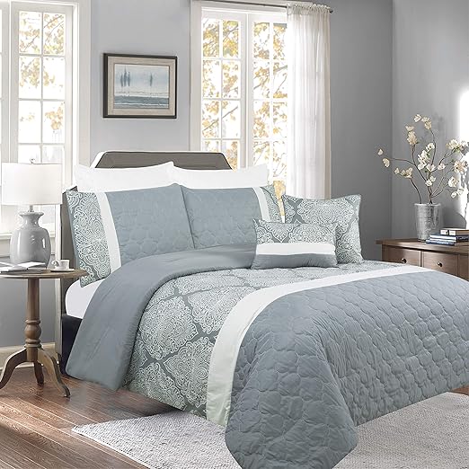 Amazon Com Sweet Home Collection Comforter Set 7 Piece Printed