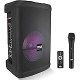 Pyle Portable Bluetooth PA Speaker - 500W 12” Rechargeable Outdoor BT Karaoke Audio System - TWS, Party Lights, LED Display, 