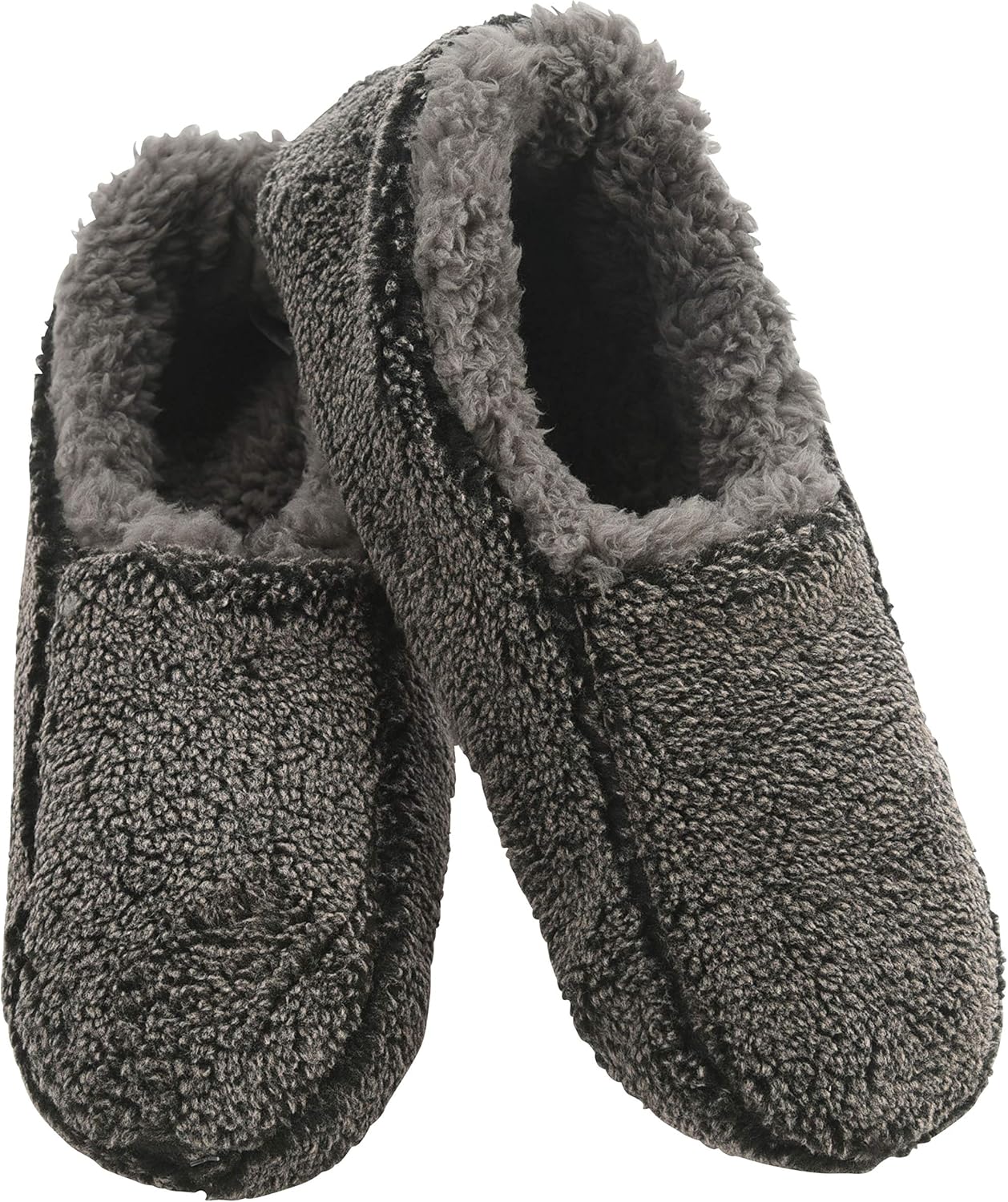 Snoozies Mens Black Two Tone Size XXLarge Slippers
