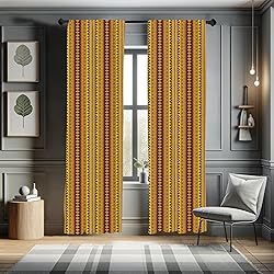 Lunarable Tribal Window Curtains, Vertical