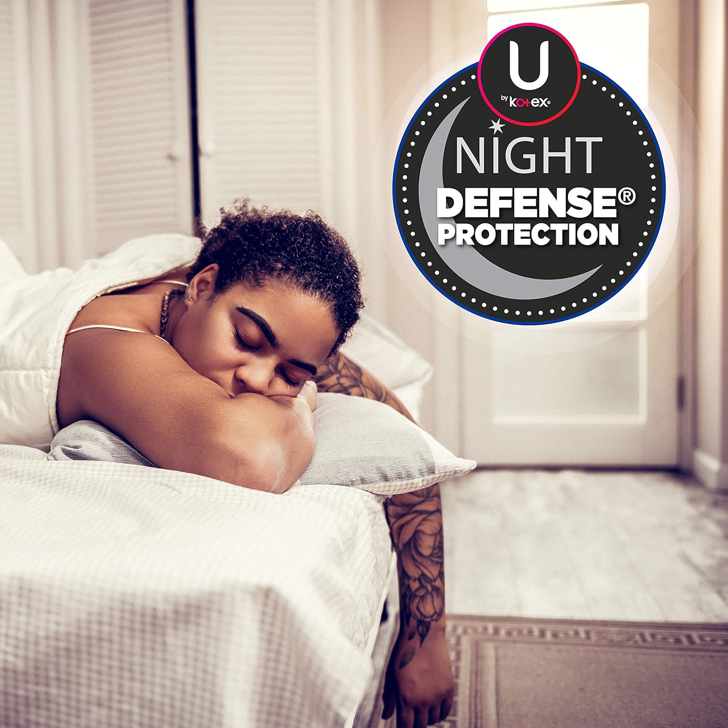U by Kotex Security Feminine Maxi Pad with Wings, Overnight, Extra Heavy, Unscented, 24 Count (2 Packs of 12) (Packaging May Vary): Health & Personal Care