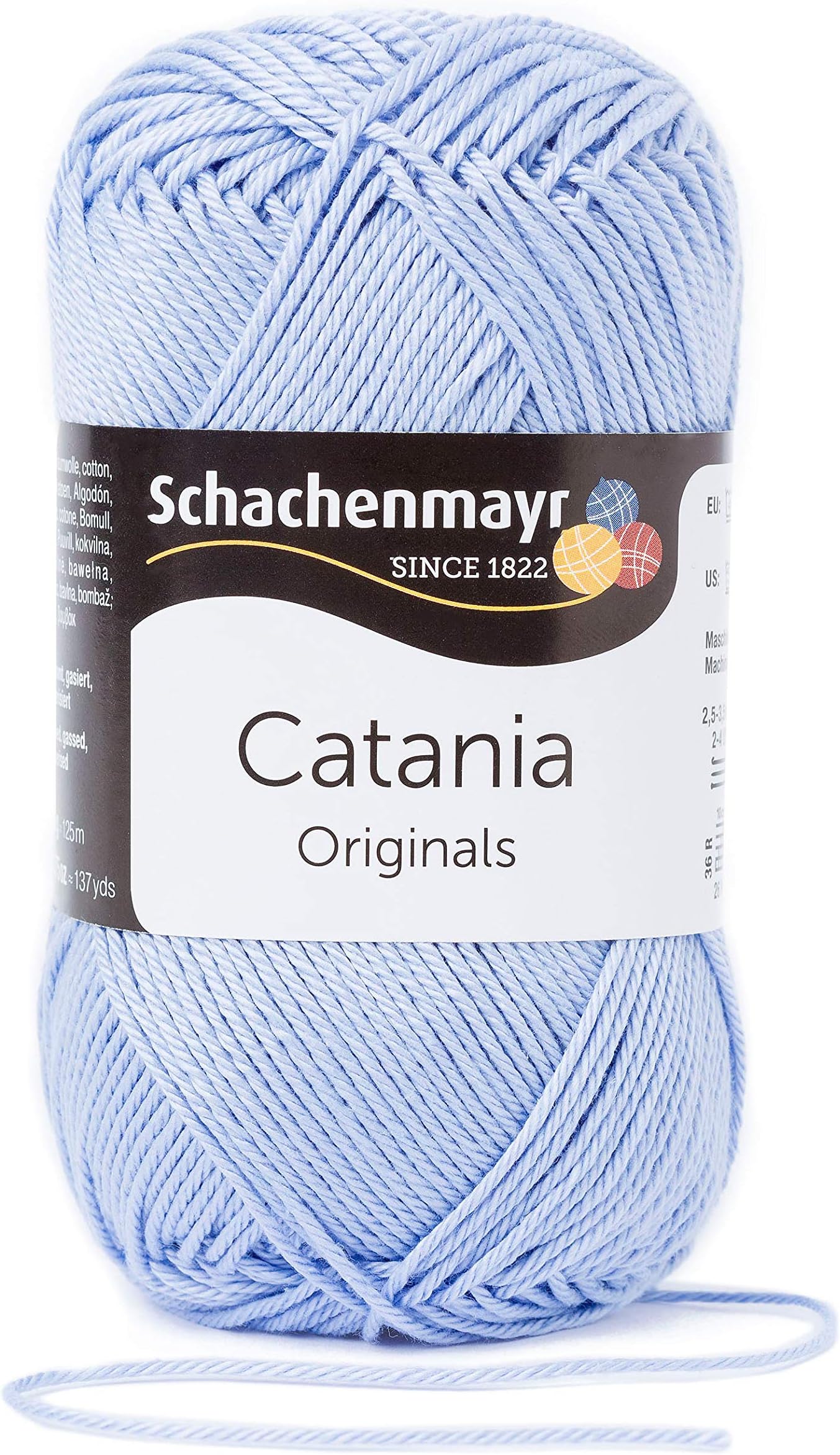 Schachenmayr since 1822 Yarn, wool, Serenity Blue, 11.5 x 5.2 x 6 cm