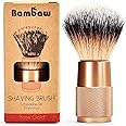 Bambaw - Synthetic Shaving Brush Rose Gold | Vegan Shaving Brush | Razor Bumps Treatment for Women | Shaving Brush in Metal for Ingrown Hair and Razor Burn Treatment| Pre Shave Exfoliator for Women
