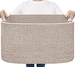 Goodpick Storage Basket, Blanket Basket for Living