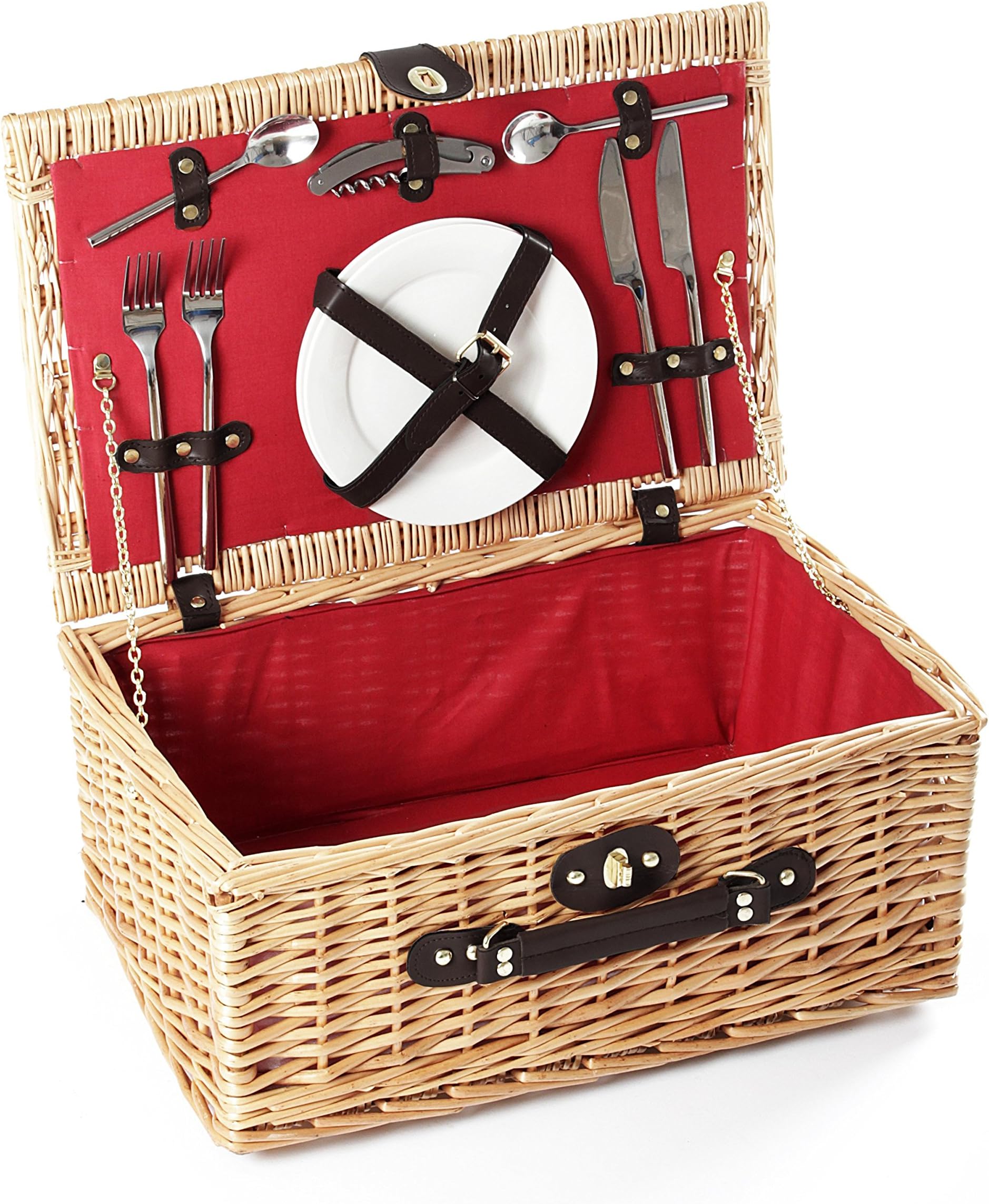 Greenfield Collection Buckingham Willow Picnic Hamper for Two People