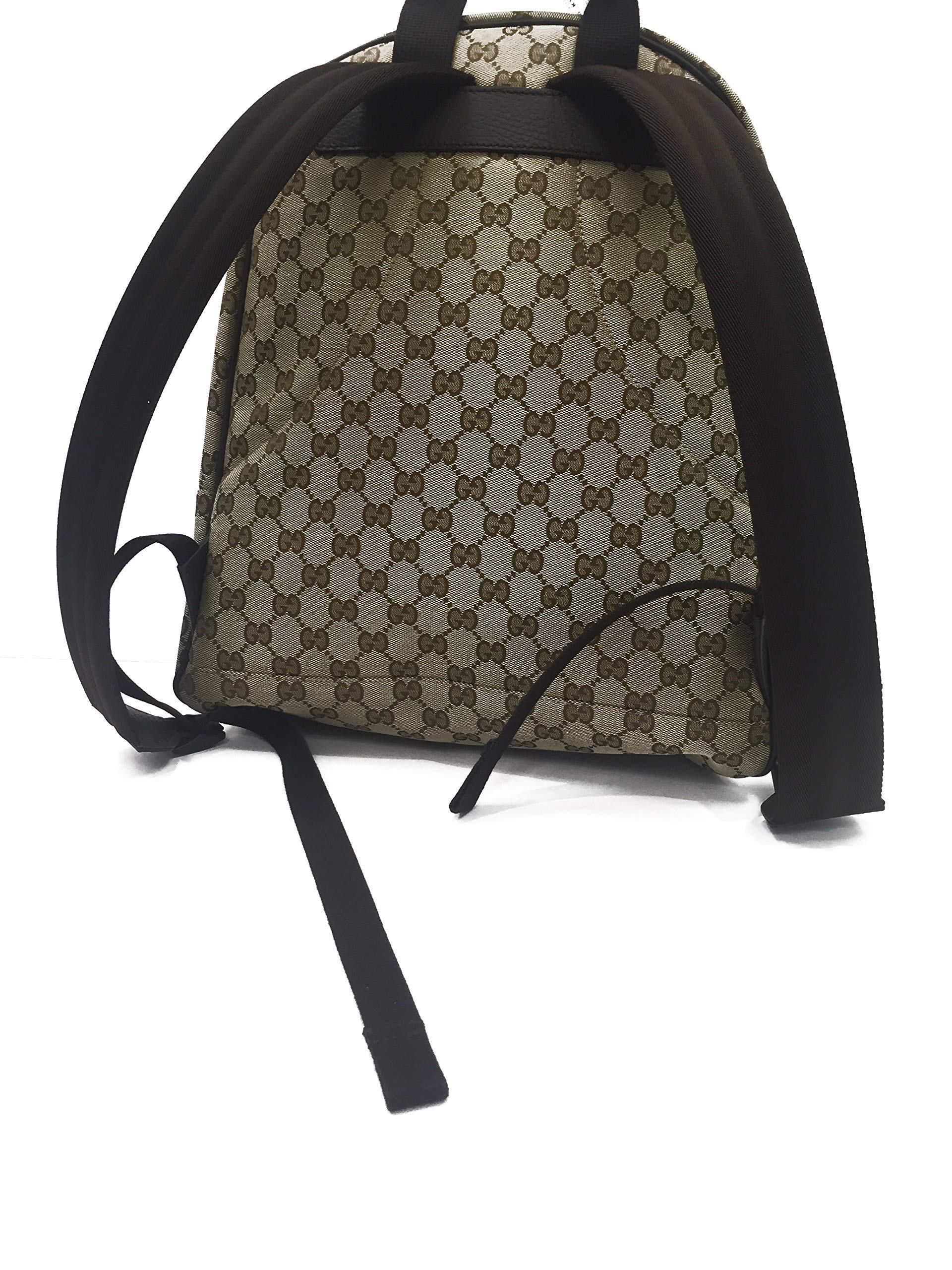 Gucci Handbag (Backpack) Beige Canvas and Brown Leather Buy Online in