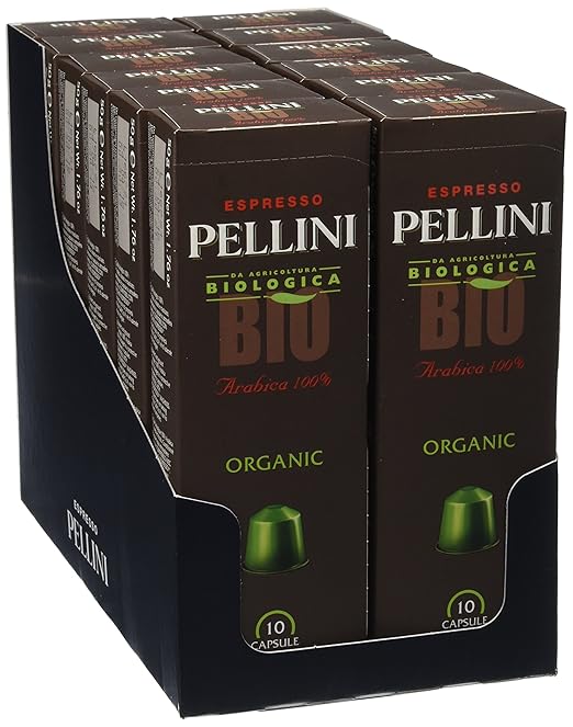 title=Pellini Bio Arabica 100% (12 astucci da 10 capsule- totale 120 capsule),