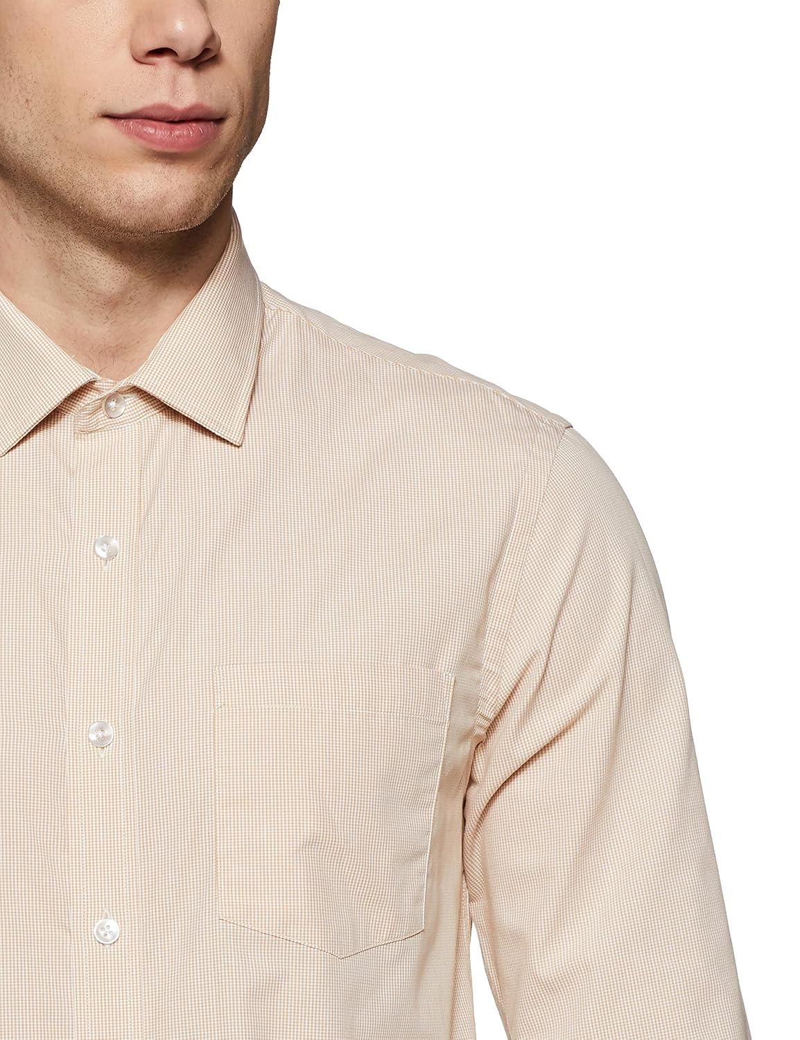 arrow men's checkered slim fit formal shirt