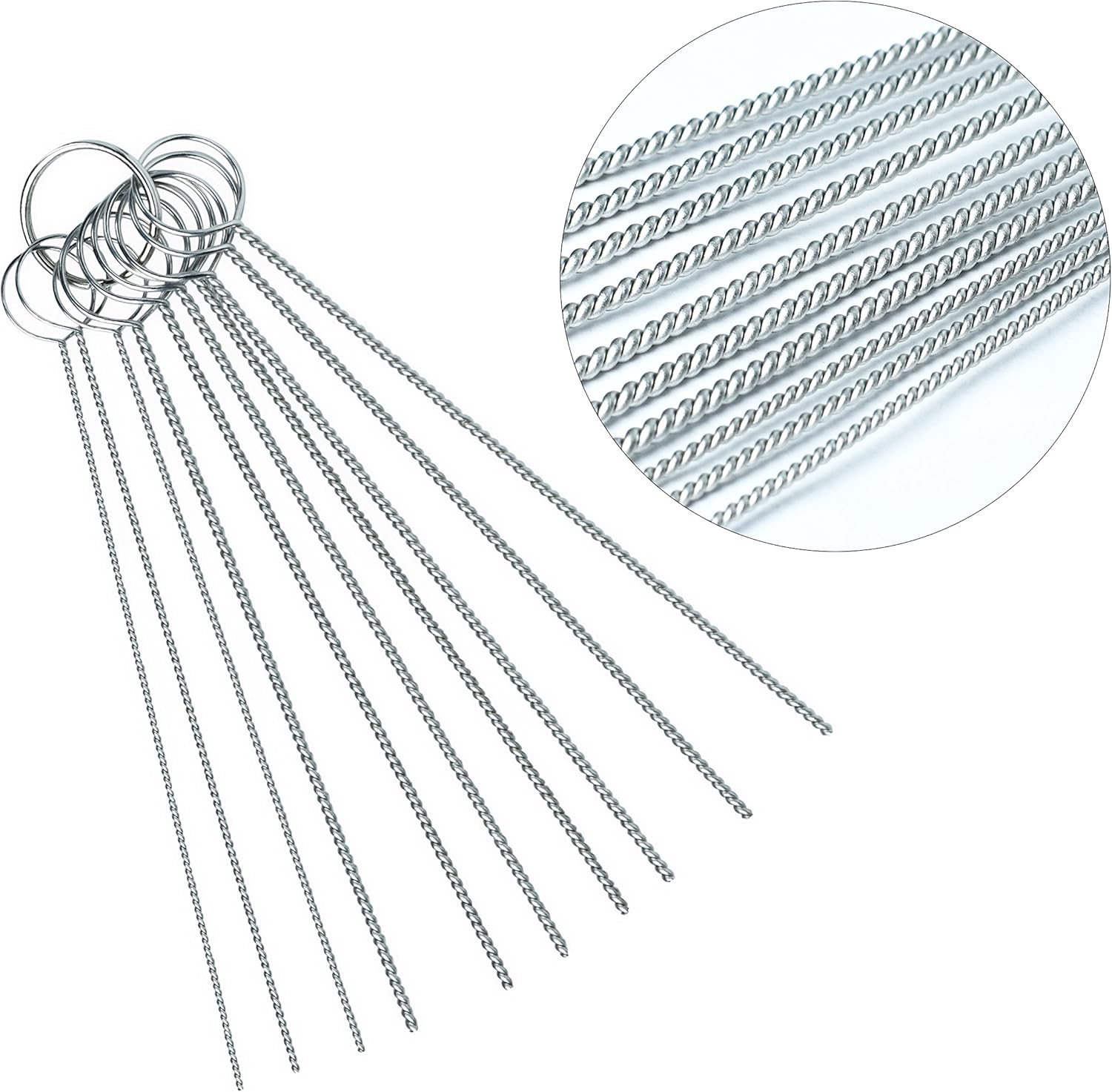 homEdge Carburetor Cleaning Tool Kits, Carb Carburetor Jet Cleaner for ATV, UTV, Motorcycle Moped Welder Carb, Jet Dirt Remover, Set of 10 Cleaning Needles + 5 Nylon Brushes + 13 Cleaning Wires Set: Automotive